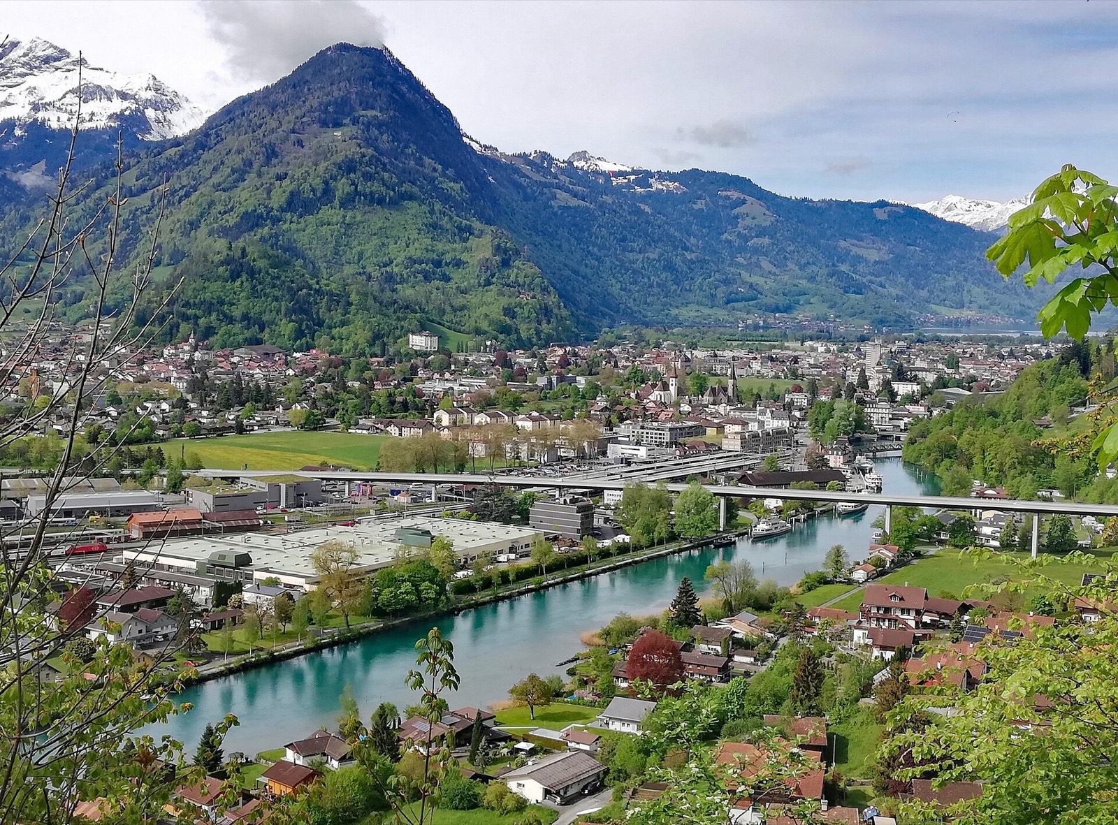 Interlaken and the Bernese Oberland from above