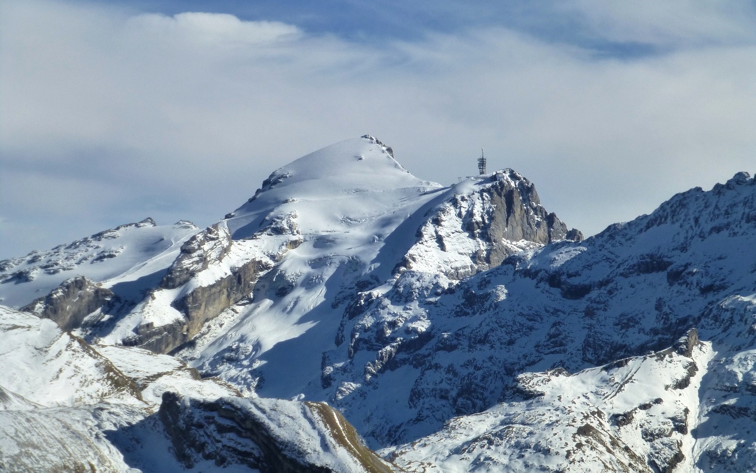 Glacier and snowfields on Mount Titlis